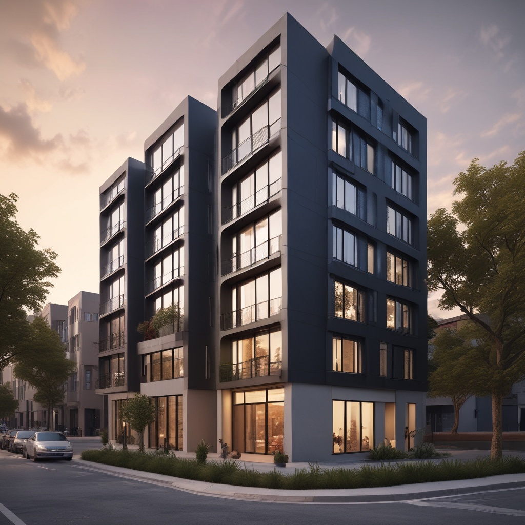 Modern architectural design featuring Compact city floor design
